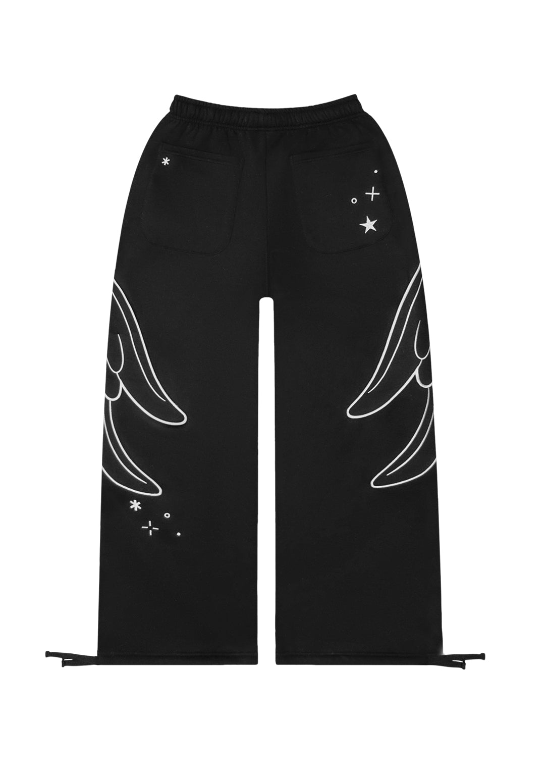 PANTALON DE JOGGING SURDIMENSIONNÉ STITCH WINGS NOIR (AILES AMOVIBLES)