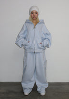 SWEAT À CAPUCHE ZIPPÉ STITCH BLEU BÉBÉ (AILES AMOVIBLES)