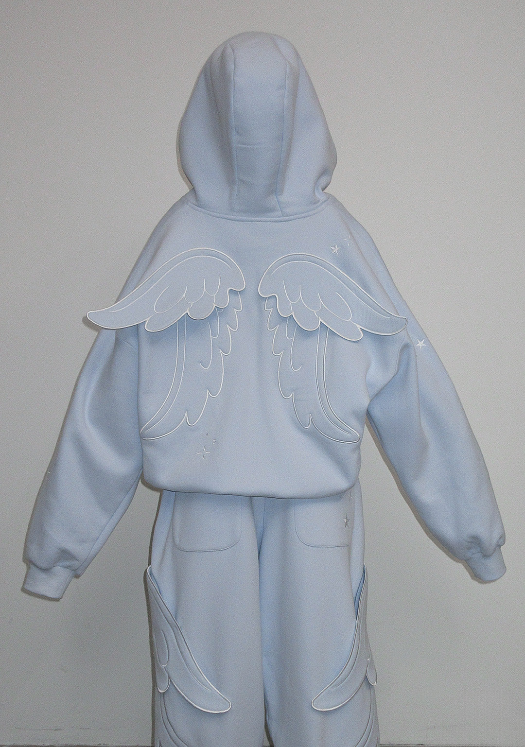 SWEAT À CAPUCHE ZIPPÉ STITCH BLEU BÉBÉ (AILES AMOVIBLES)