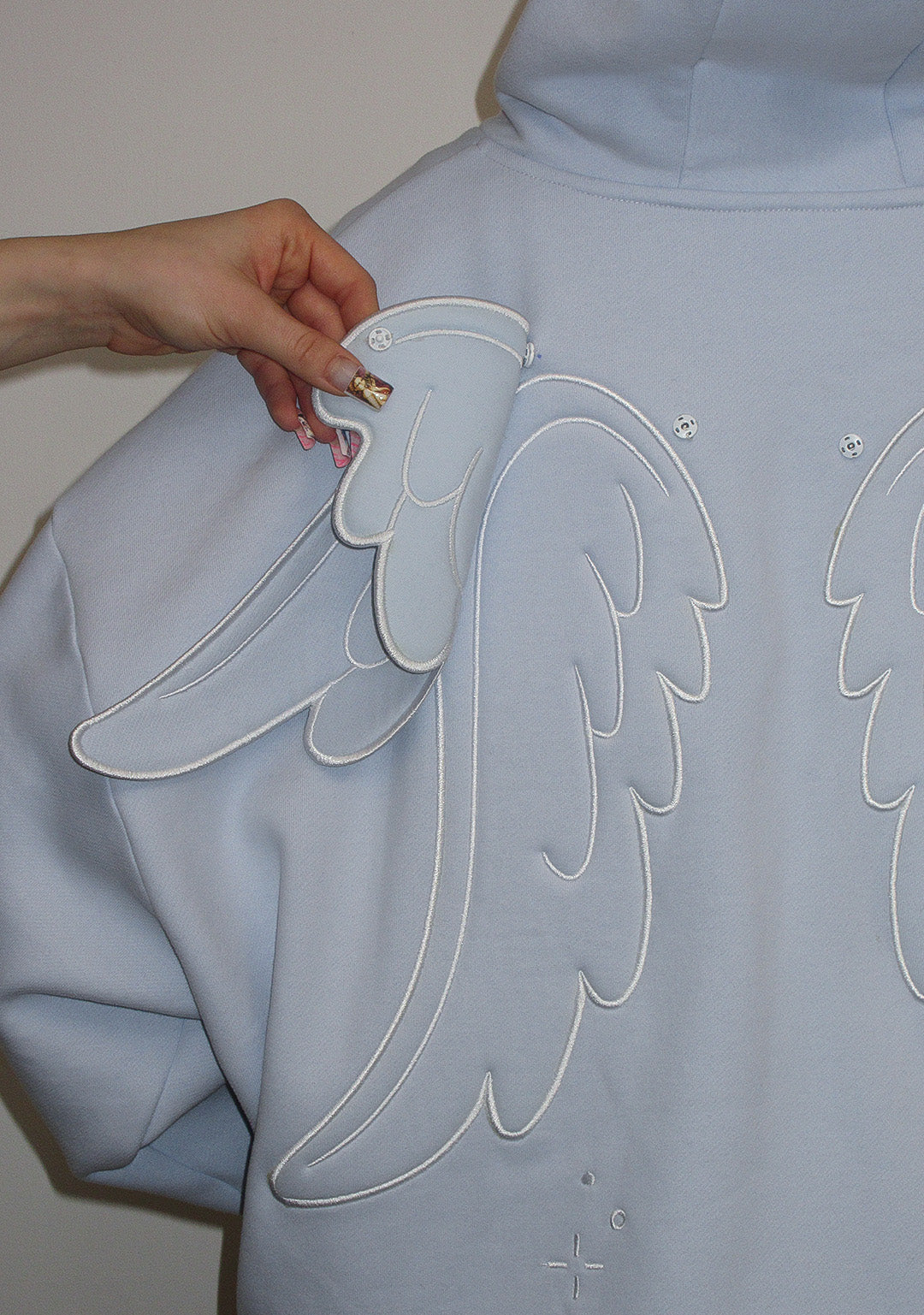 SWEAT À CAPUCHE ZIPPÉ STITCH BLEU BÉBÉ (AILES AMOVIBLES)