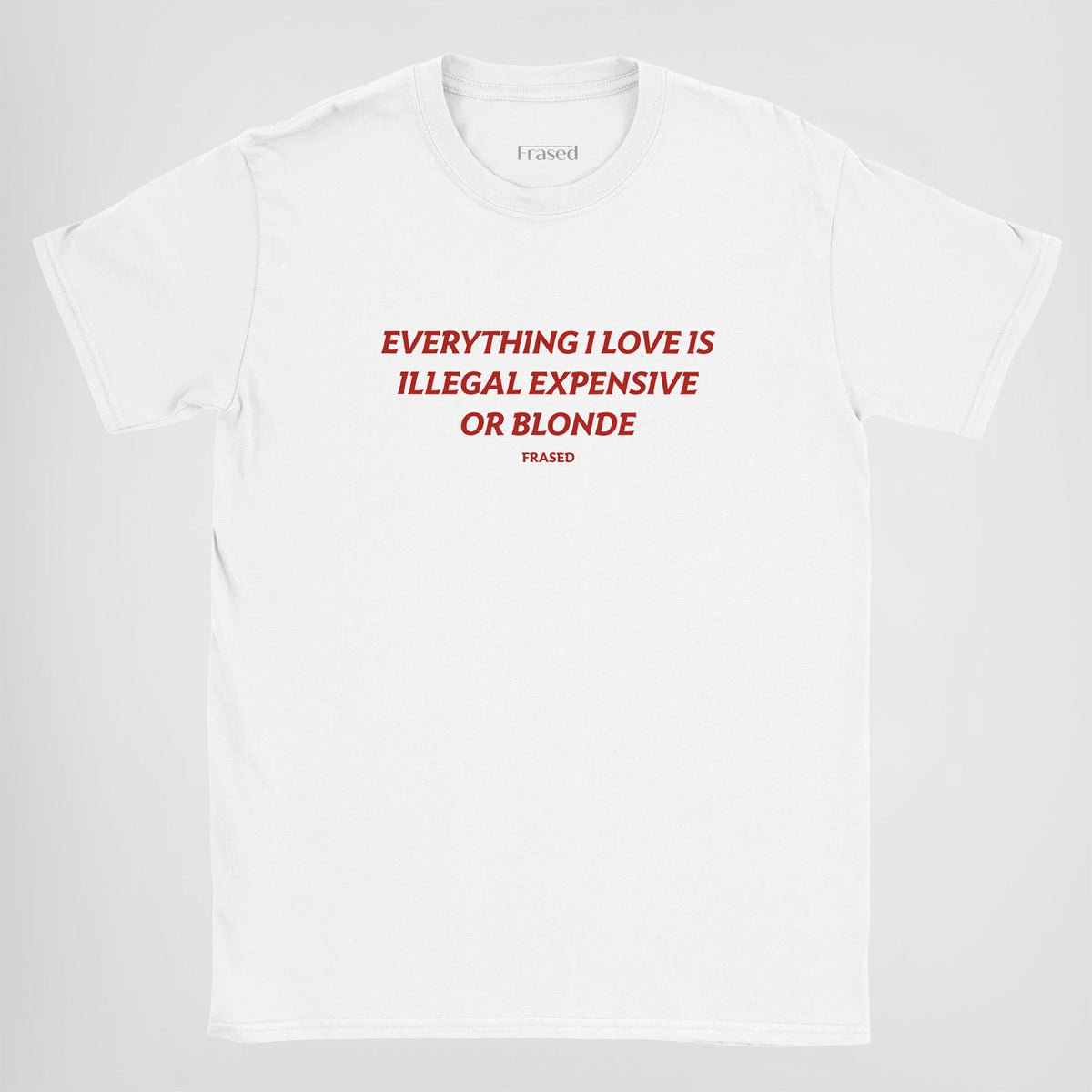 EVERYTHING I LOVE IS ILLEGAL, EXPENSIVE OR BLONDE - BABY TEE