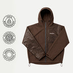 Veste de pluie à motifs guépard réactifs à l'eau - Marron