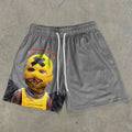 Shorts de ville en mesh à motif décontracté