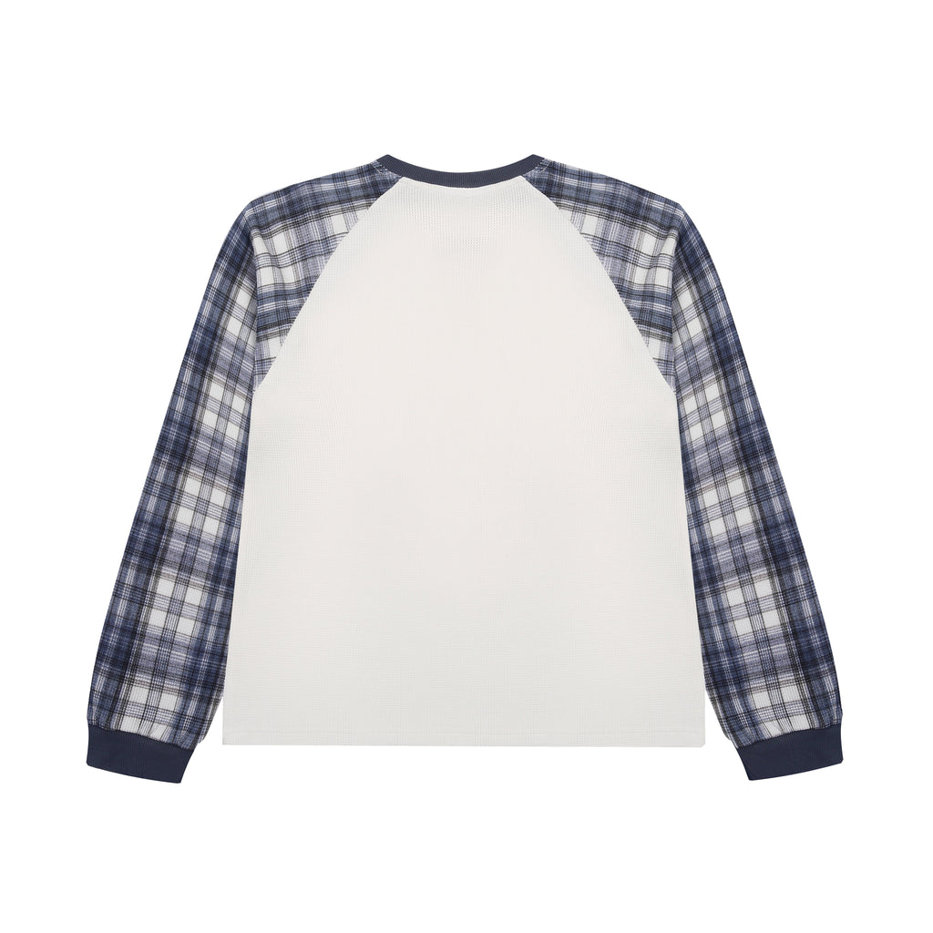 MAGLIA A MANICHE LUNGHE A NIDO D’APE - Azzurro