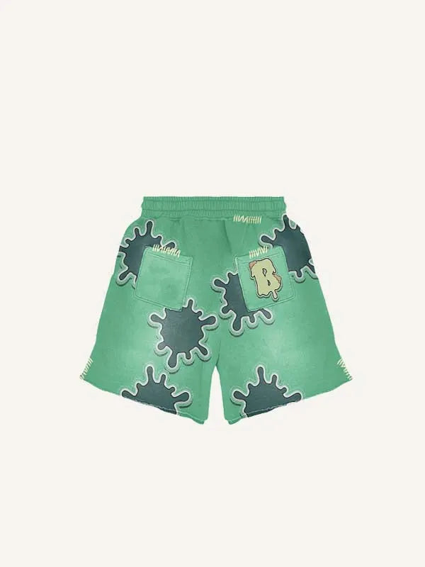 Shorts mit Grafik- und Buchstaben-Print, Tunnelzug und elastischem Bund