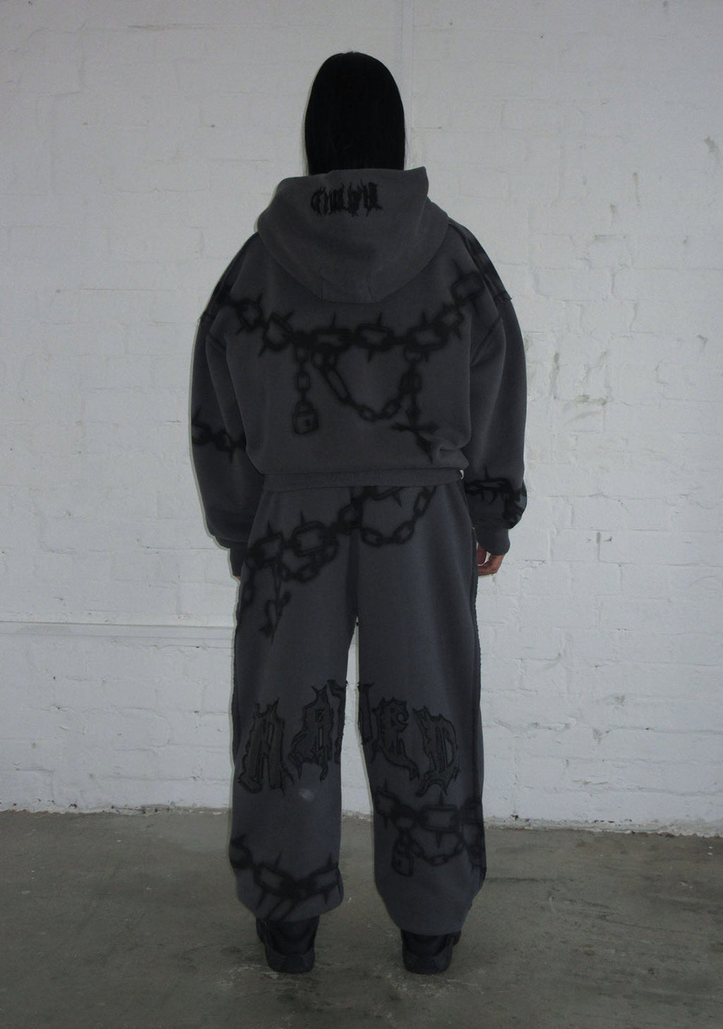 CHAINS ZIP-HOODIE CAST IRON