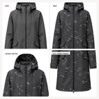 Water-Reactive Constellation Long Raincoat — Charcoal