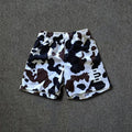Irregular Color Contrast Spots Print Mesh Shorts