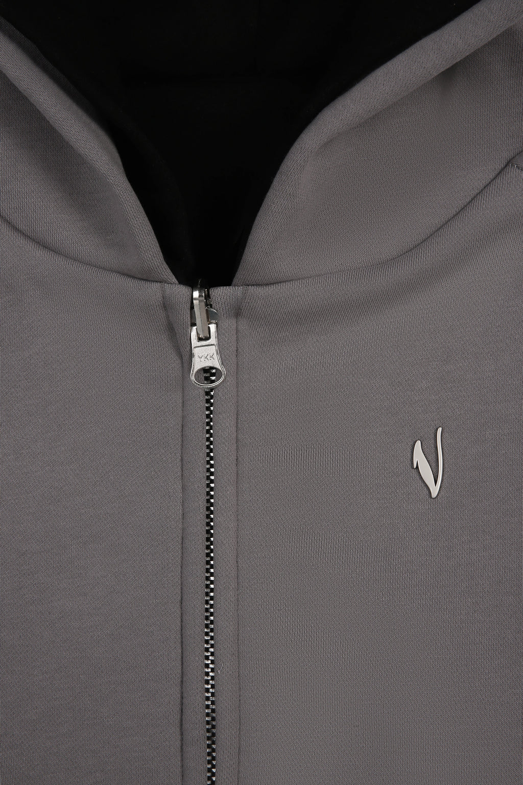 Reversible Double Hood Zip-Hoodie（Black/Grey）