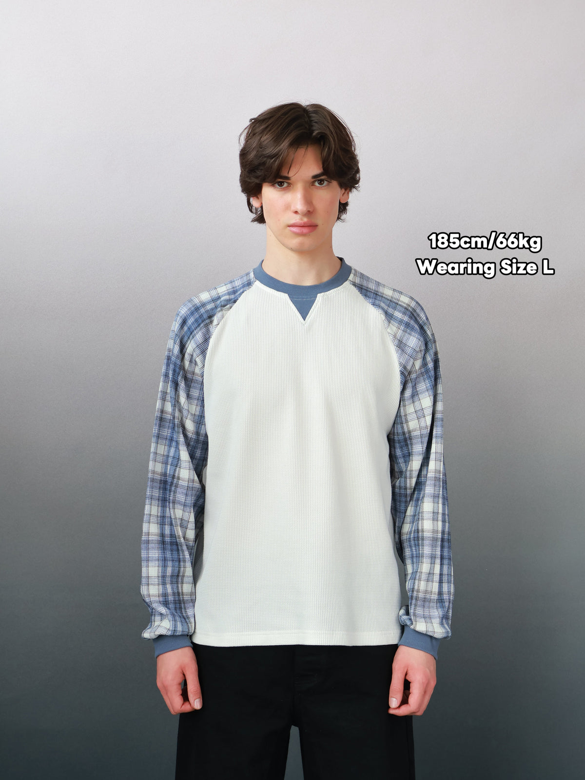 WAFFLE LONG-SLEEVE - Light Blue