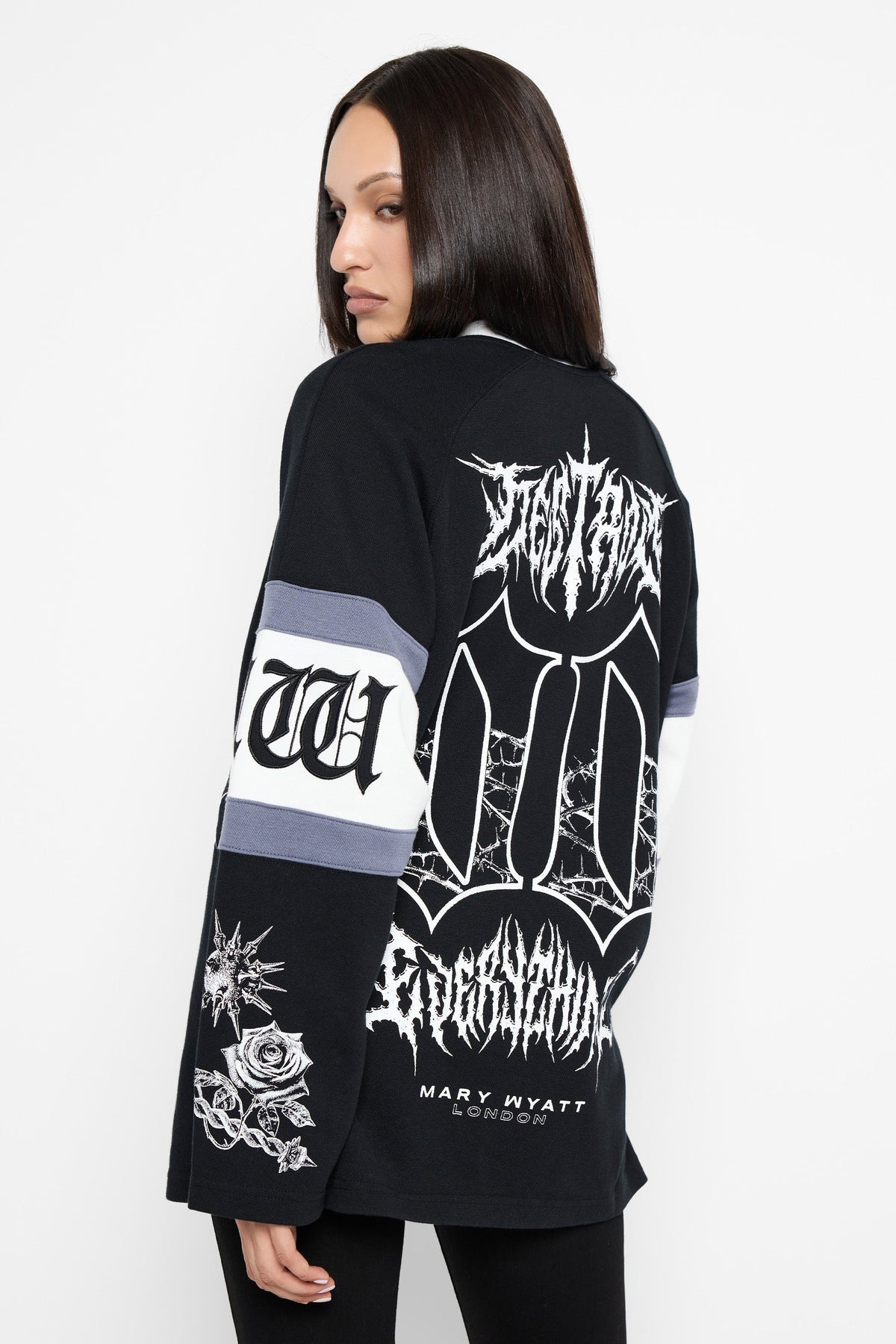 Destroy oversized hockeyshirt