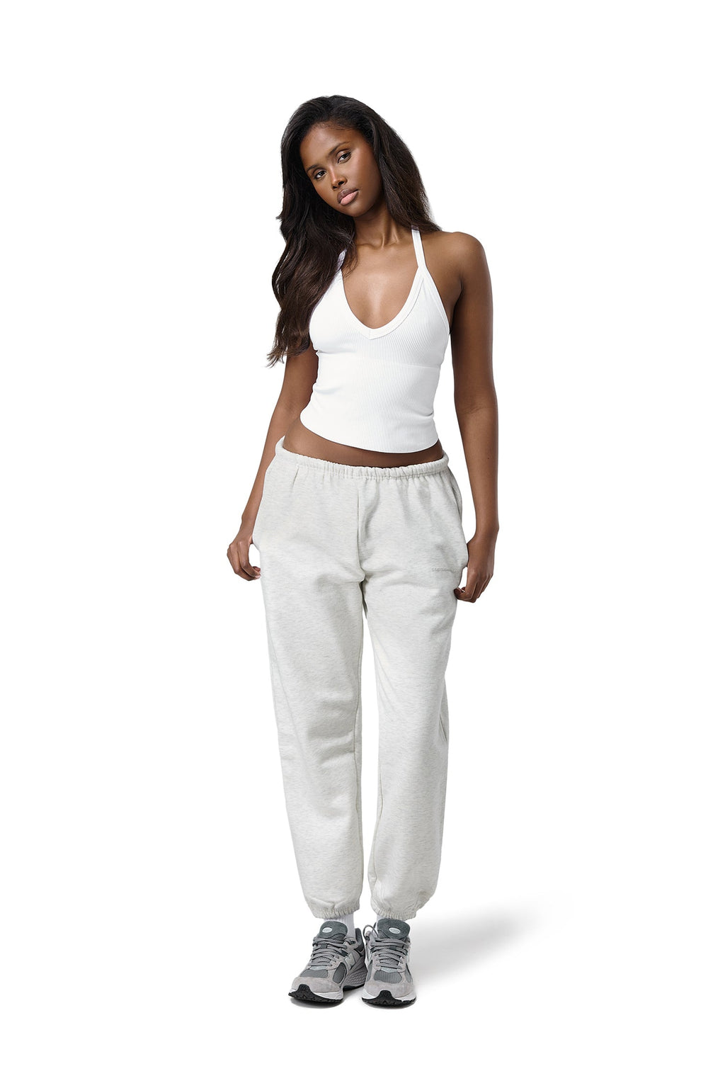 Pantaloni della tuta Series con polsini in Dough Grey Marl