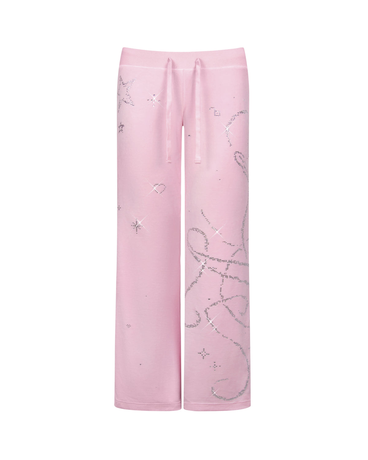 DREAMER STRASS-VELOURS-JOGGINGHOSE BABYROSA