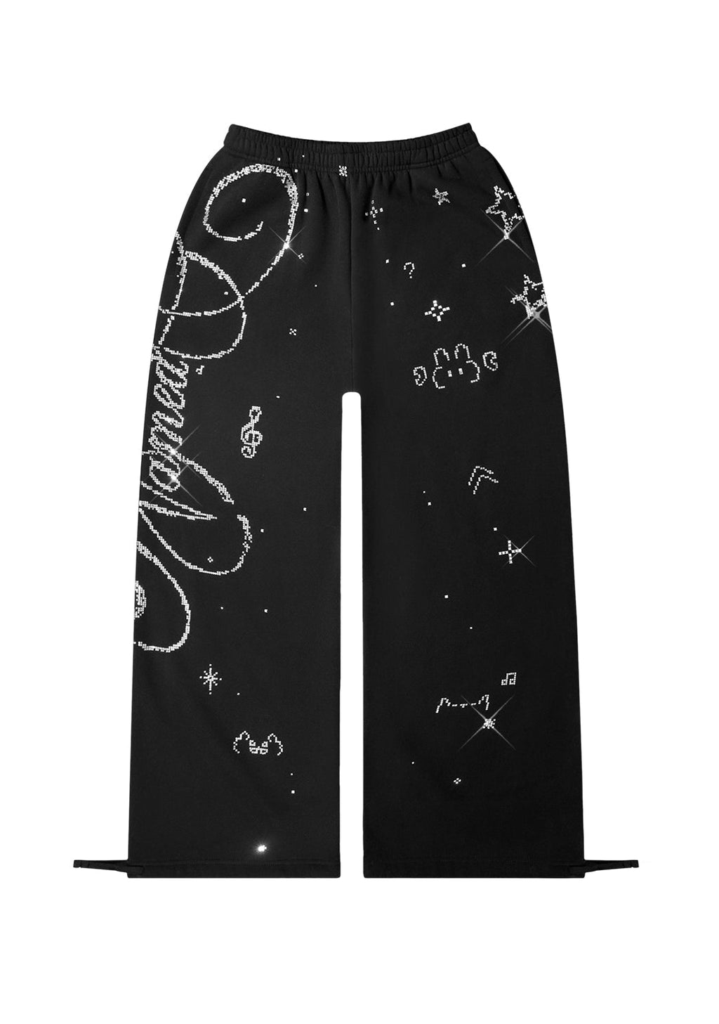 DREAMER STRASS-TEDDY OVERSIZED-JOGGINGHOSE SCHWARZ