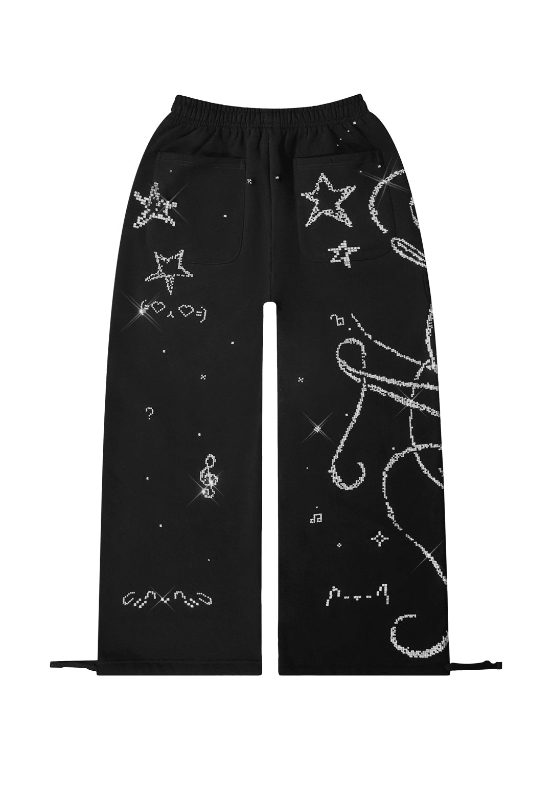DREAMER STRASS-TEDDY OVERSIZED-JOGGINGHOSE SCHWARZ