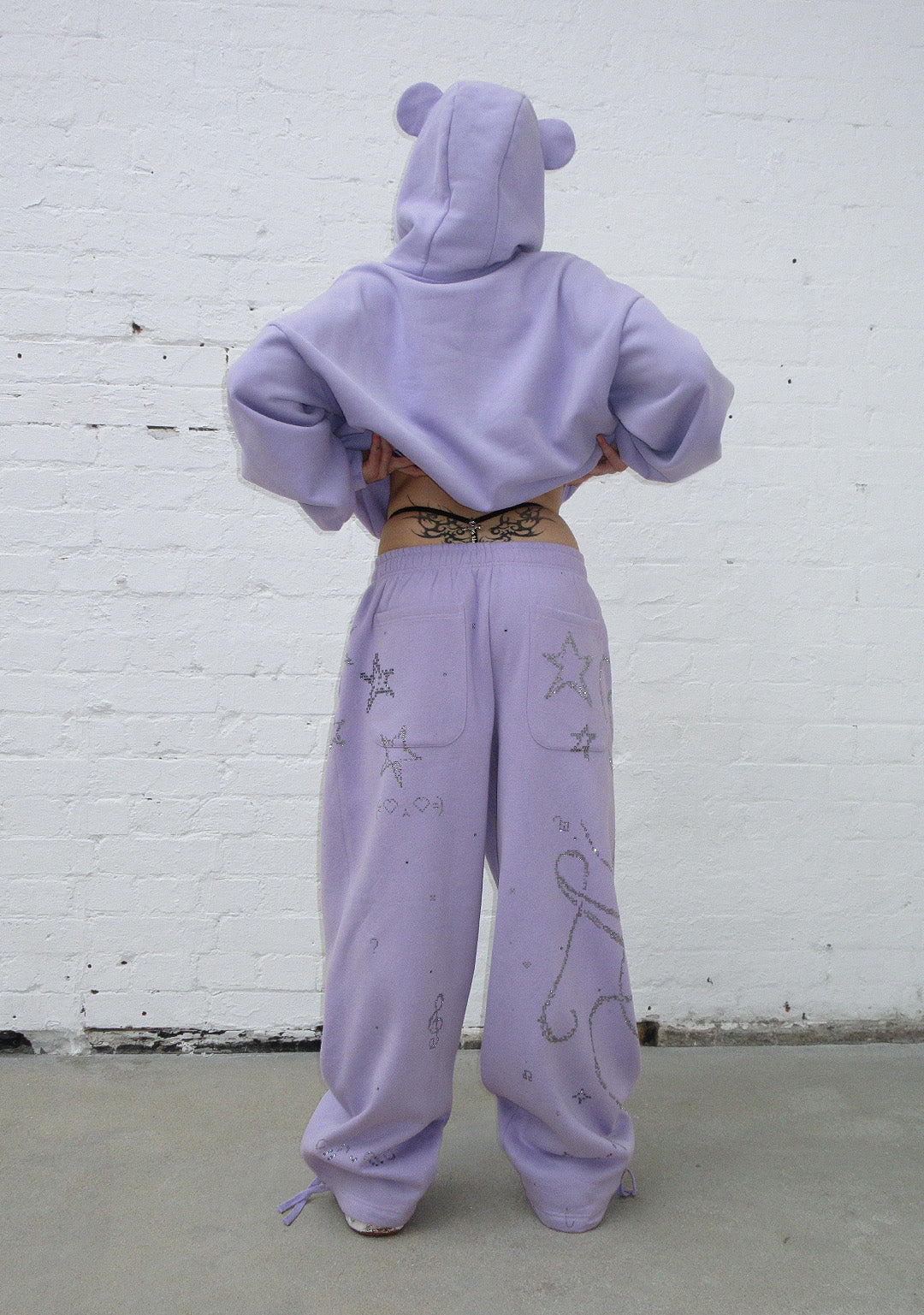 DREAMER STRASS-TEDDY OVERSIZED-JOGGINGHOSE FLIEDER