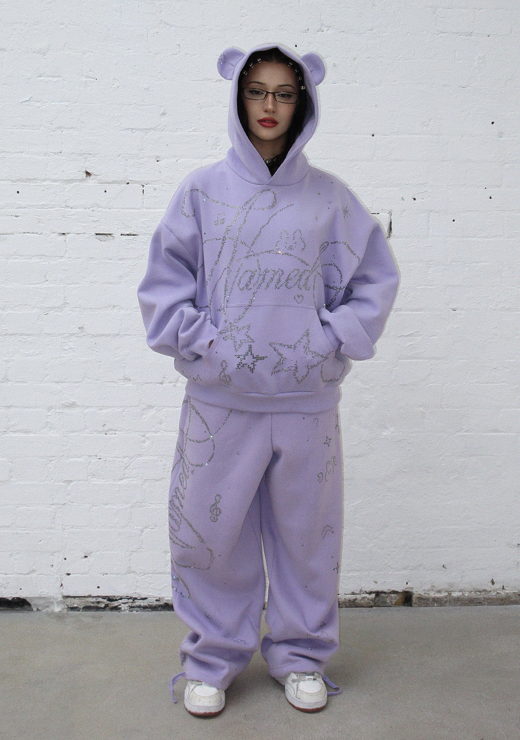DREAMER STRASS-TEDDY OVERSIZED-JOGGINGHOSE FLIEDER