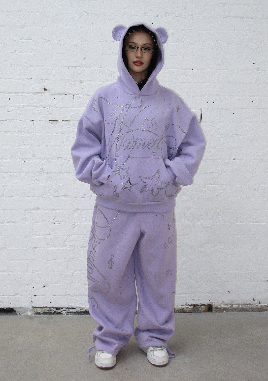 DREAMER STRASS-TEDDY OVERSIZED-JOGGINGHOSE FLIEDER