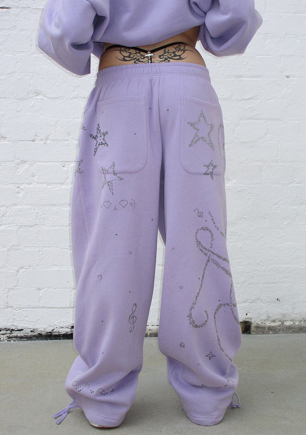DREAMER STRASS-TEDDY OVERSIZED-JOGGINGHOSE FLIEDER