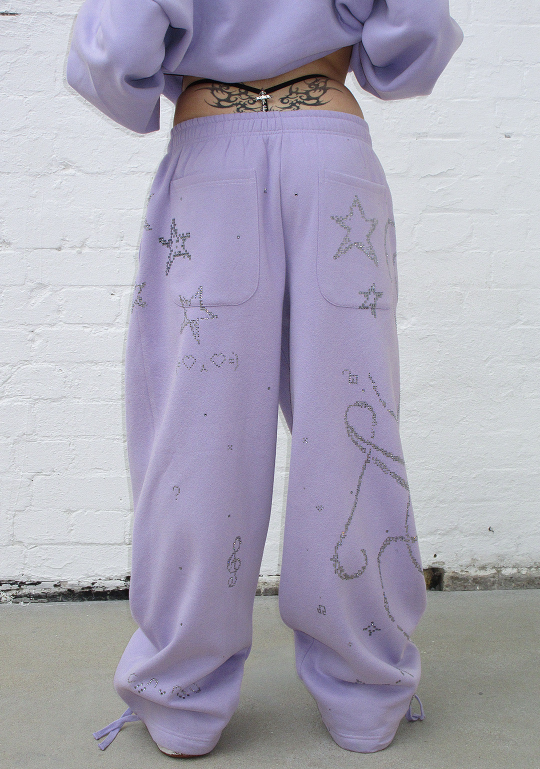 DREAMER STRASS-TEDDY OVERSIZED-JOGGINGHOSE FLIEDER
