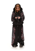 DUSK RHINESTONE OVERSIZED SWEATPANTS BLACK