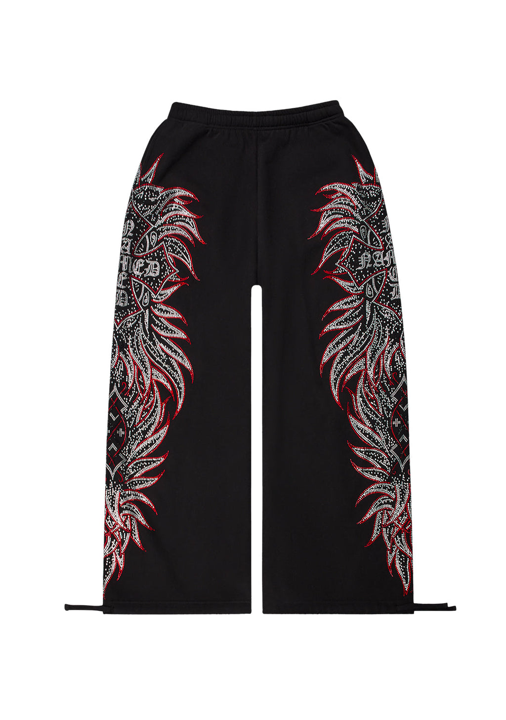 DUSK RHINESTONE OVERSIZED SWEATPANTS BLACK