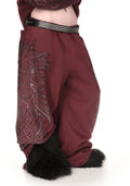 Pantaloni della tuta oversize con strass DUSK rosso scuro
