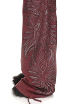 DUSK RHINESTONE OVERSIZED SWEATPANTS DARK RED