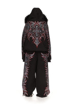 DUSK RHINESTONE ZIP HOODIE BLACK