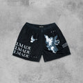 Angel Made Peace Dove Mesh Street Shorts