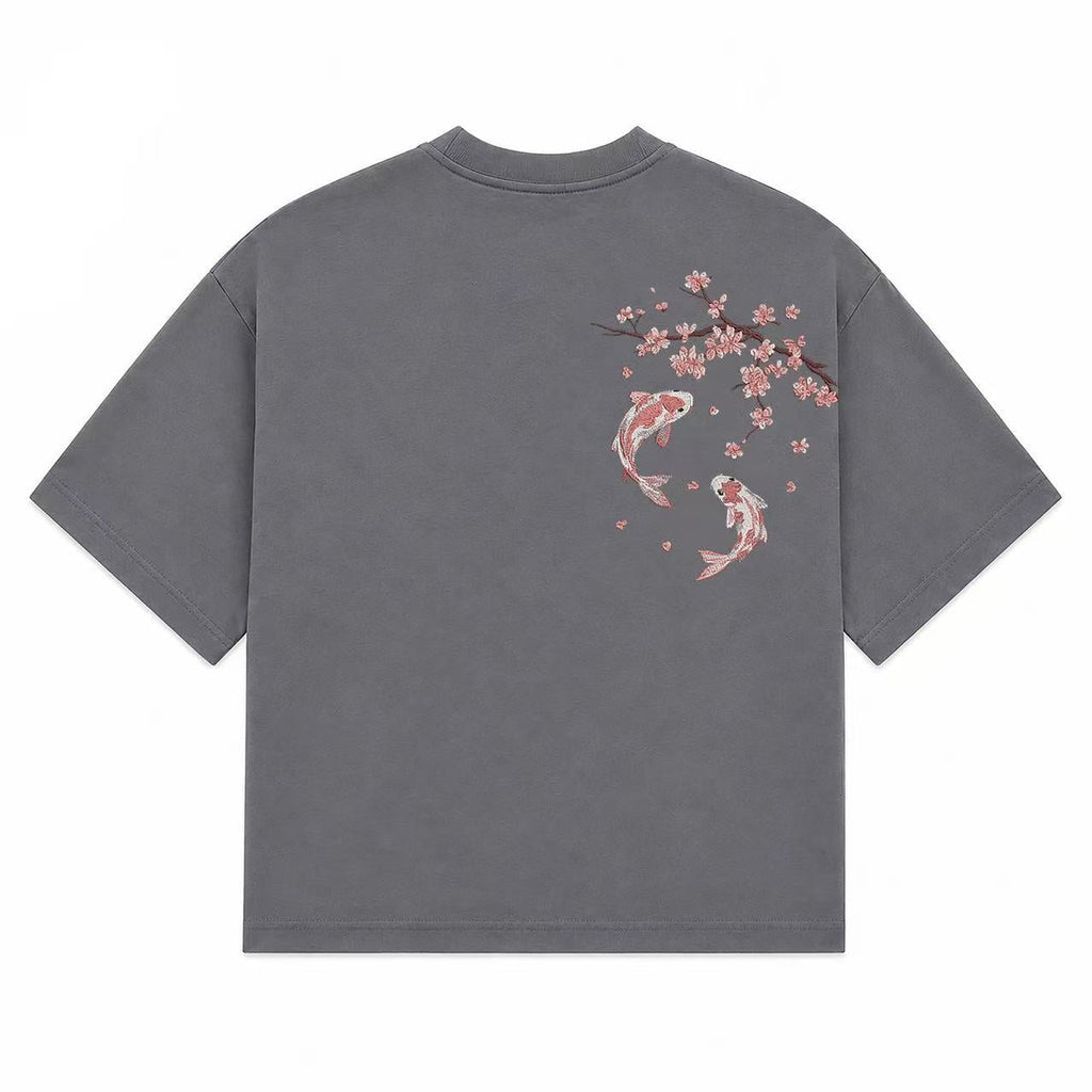 T-shirt « Sakura Koi » - Anthracite