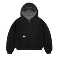 Reversible Double Hood Zip-Hoodie（Black/Grey）