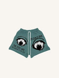 Shorts mit Eye&Letter-Print und Kordelzug in der Taille