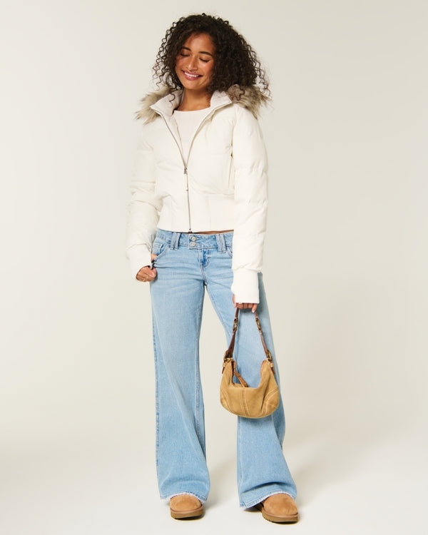 Peyton Faux Fur Trim Puffer Jacket