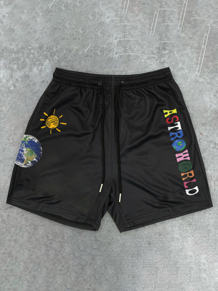 Shorts tendance rétro à motifs mode
