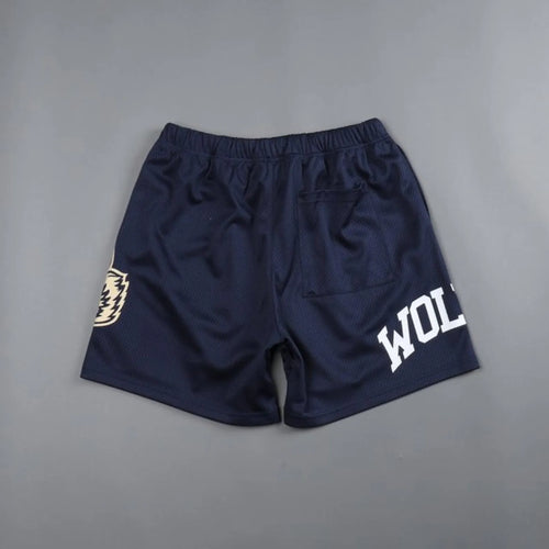 Lässige Mesh-Shorts mit Tier-Print im Street-Style