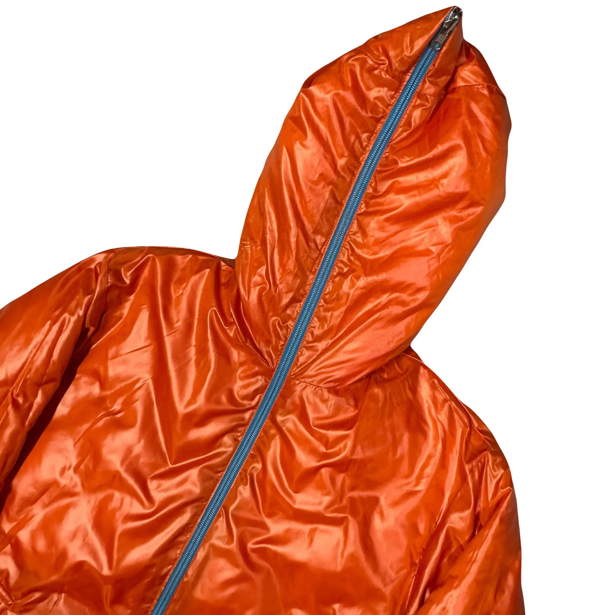 Final Sizes: Diamond Stitch Reversible Puffer Jacket In Blue & Orange