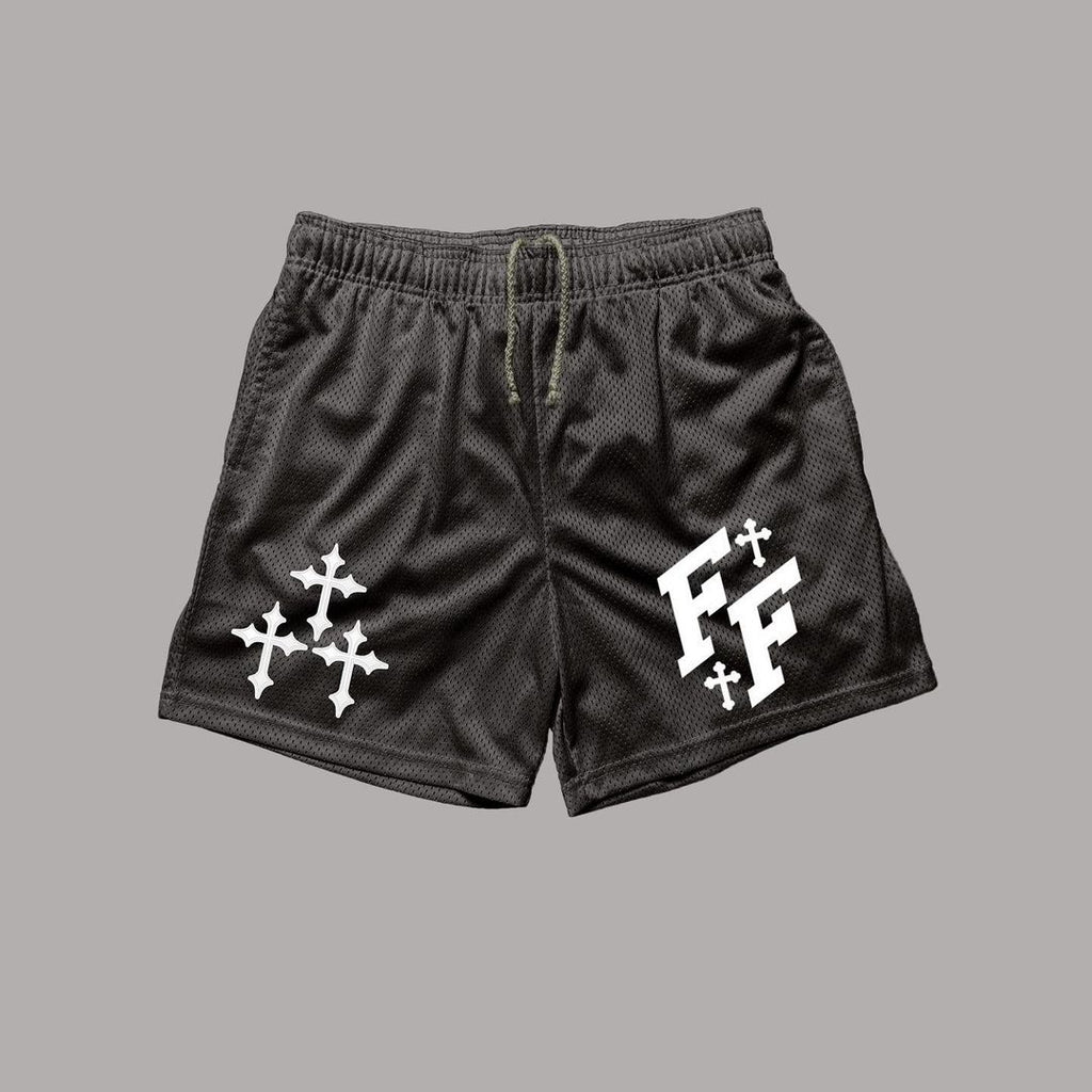 Jesus Ff Bedruckte Legere Mesh-Shorts