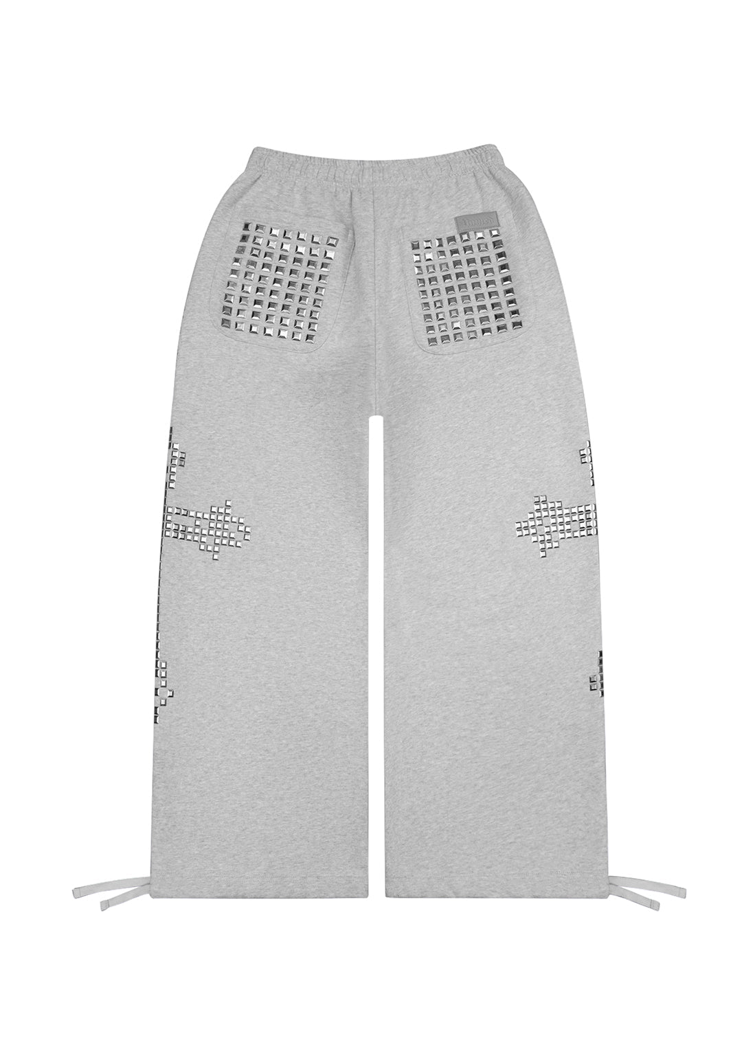 FAITHFUL oversized joggingbroek met studs gemêleerd GRIJS