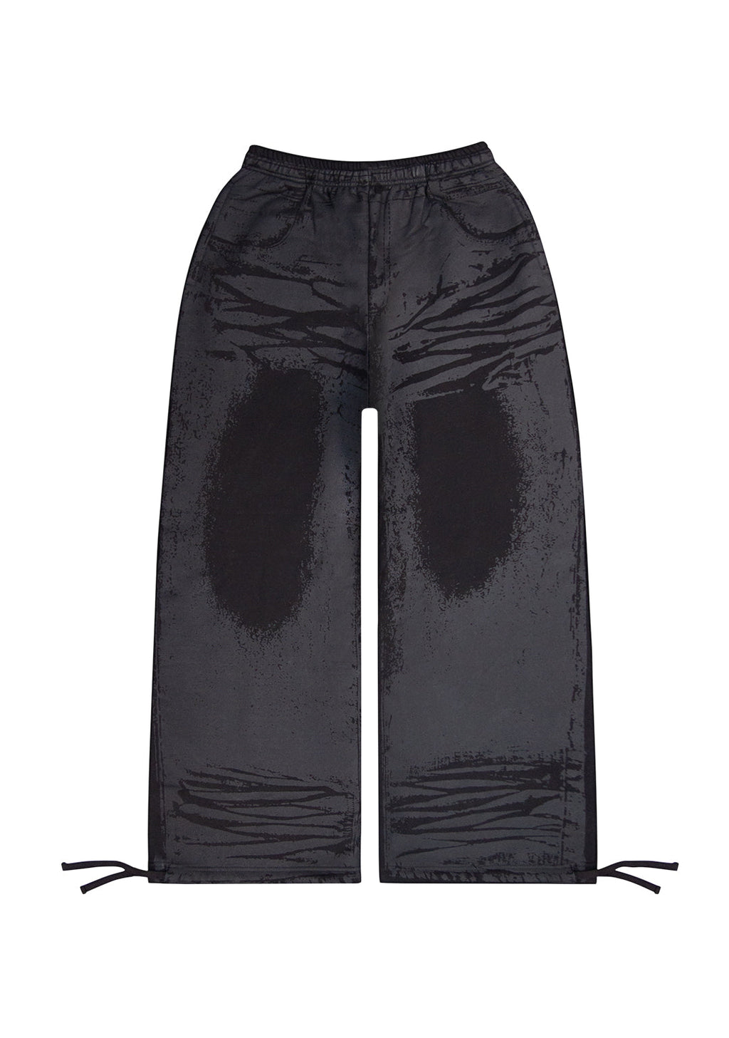 OVERSIZED-JOGGINGHOSE IN LEDEROPTIK SCHWARZ