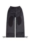 OVERSIZED-JOGGINGHOSE IN LEDEROPTIK SCHWARZ
