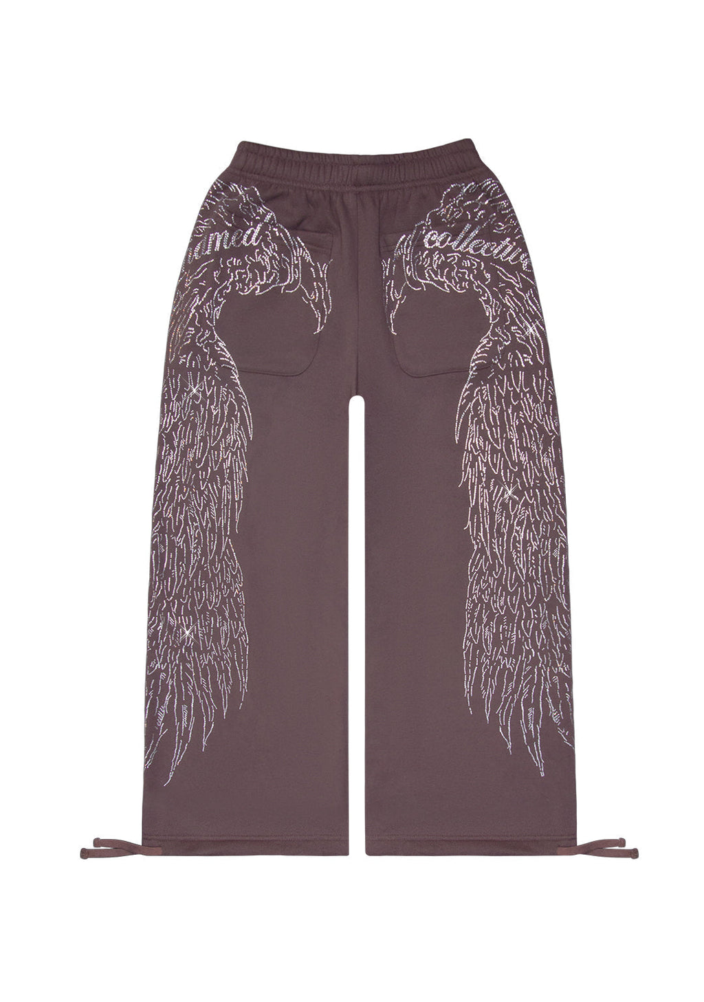 PANTALON DE JOGGING SURDIMENSIONNÉ FALLEN RHINESTONE MARRON