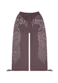 PANTALON DE JOGGING SURDIMENSIONNÉ FALLEN RHINESTONE MARRON