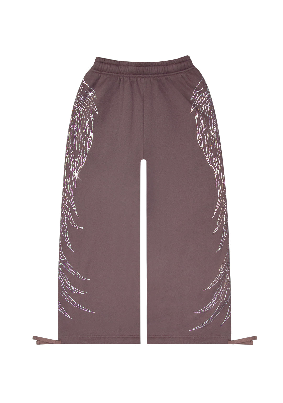PANTALON DE JOGGING SURDIMENSIONNÉ FALLEN RHINESTONE MARRON