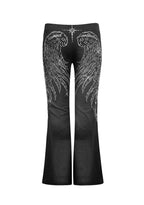 Pantaloni sculpt con strass FALLEN, nero slavato