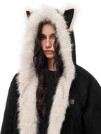 Veste en fourrure léopard Cyber Kitty