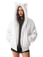 Veste en fourrure léopard Cyber Kitty
