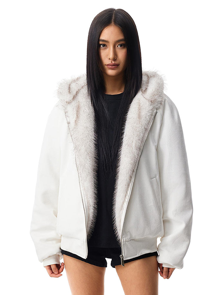 Veste en fourrure léopard Cyber Kitty