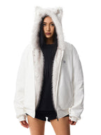 Veste en fourrure léopard Cyber Kitty