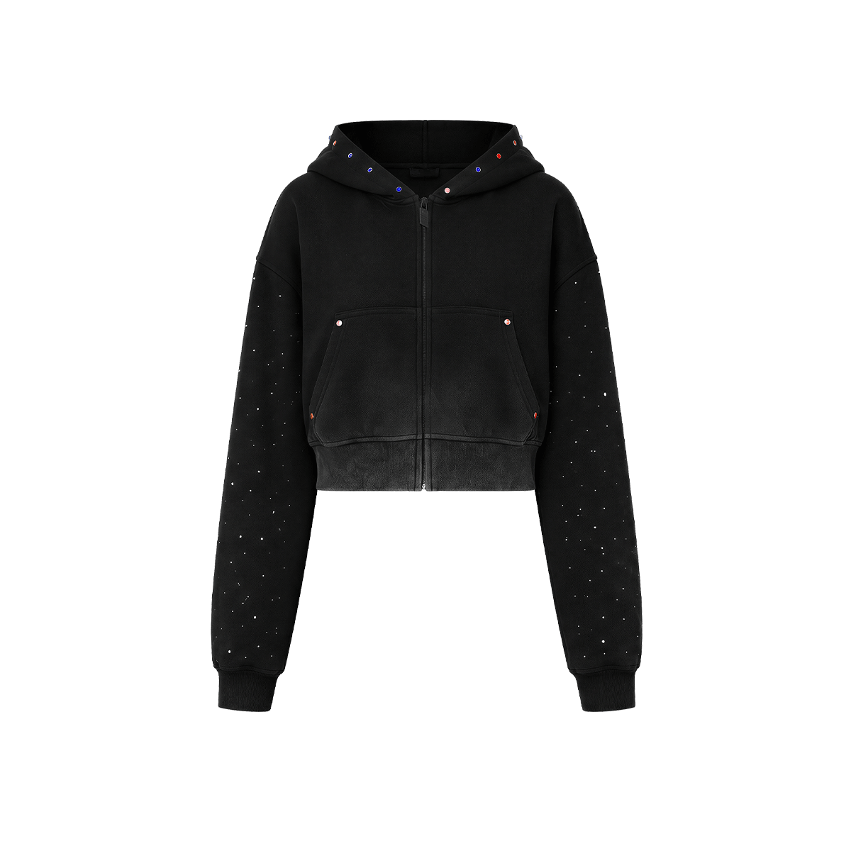 Crystal Stud Acid Hoodie&Sweatpants